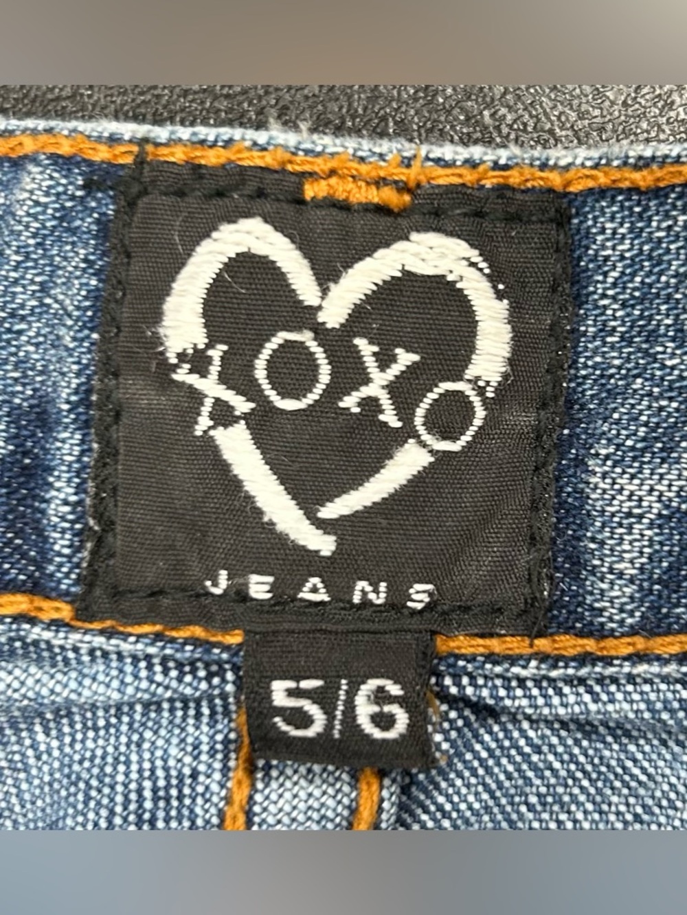 XOXO Jeans Y2K 2000’s Size 5/6 Split Front Cutout Denim Maxi Skirt - Picture 2 of 4